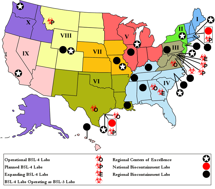 U.S. Biodefense Research Map
